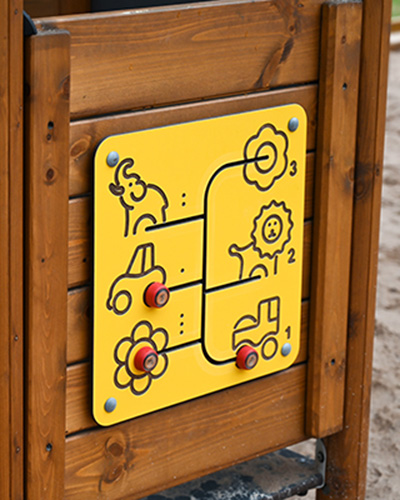 Close up of a playpanel.